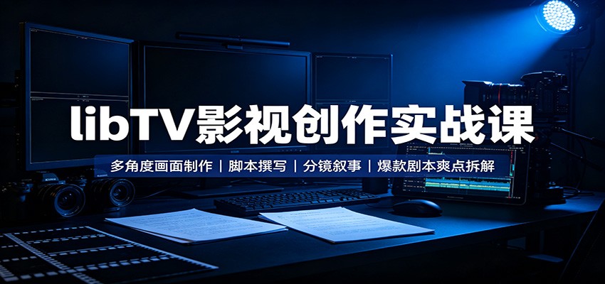 libTV影视创作实战课:多角度画面制作,脚本撰写,分镜叙事,爆款剧本爽点拆解-御文网