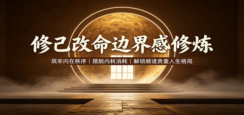 修己改命边界感修炼：筑牢内在秩序，摆脱内耗消耗，解锁顺遂贵重人生格局-御文网