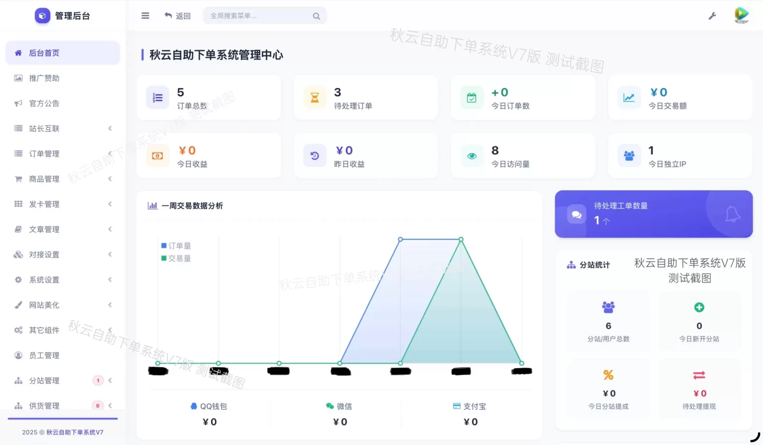 彩虹云商城二开重构美化版源码 秋云自助下单系统V7版-资源后花园