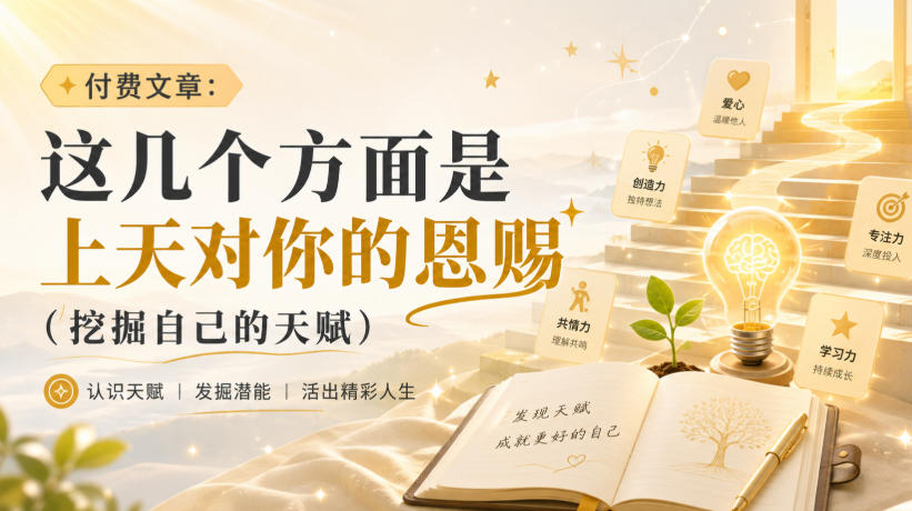 付费文章：这几个方面是上天对你的恩赐(挖掘自己的天赋)-御文网