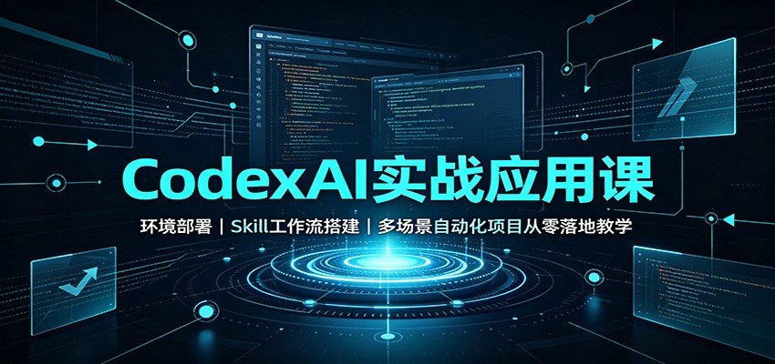 CodexAI实战应用课：环境部署Skill工作流搭建，多场景自动化项目从零落地教学-御文网