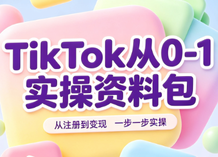 TikTok从0-1实操资料包：养号SOP+爆款公式+投流手册-御文网