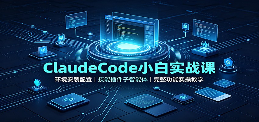 ClaudeCode小白实战课：环境安装配置，技能插件子智能体，完整功能实操教学-御文网
