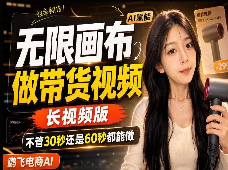 【保姆级教程】无限画布搭建长带货视频，拼接不翻车全程一致，小白跟着步骤也能上手-御文网