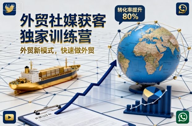 外贸社媒获客独家训练营,外贸新模式,快速做外贸(更新26年08月21日)-御文网
