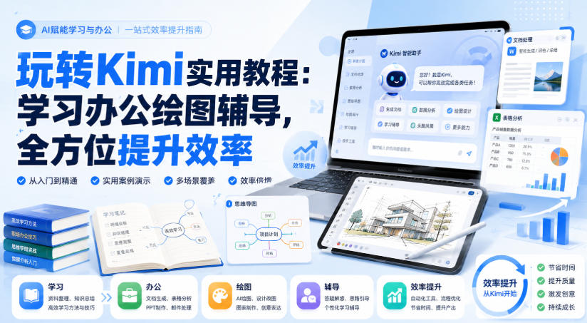 玩转Kimi实用教程:学习办公绘图辅导,全方位提升效率-御文网