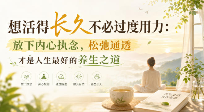 付费文章：想活得长久不必过度用力：放下内心执念，松弛通透才是人生最好的养生之道-御文网