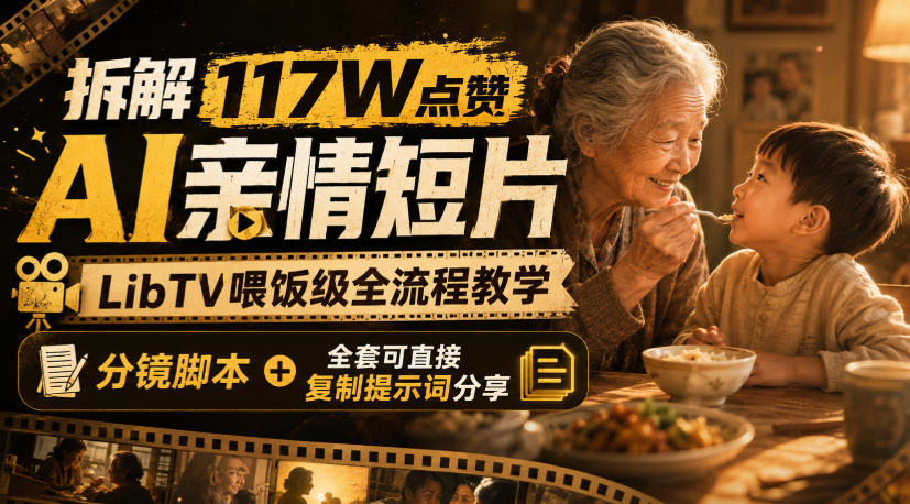 拆解117W点赞AI亲情短片，LibTV喂饭级全流程教学，分镜脚本+全套可直接复制提示词分享-御文网