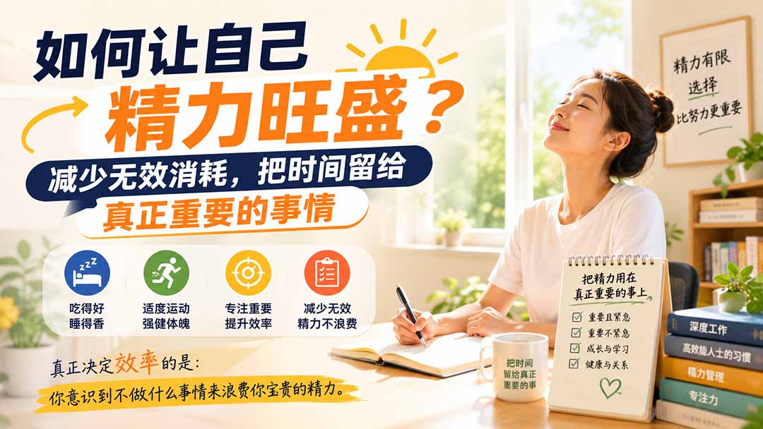 付费文章：如何让自己精力旺盛？减少无效消耗，把时间留给真正重要的事情-御文网