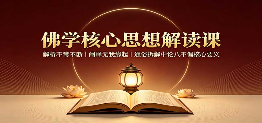佛学核心思想解读课:解析不常不断,阐释无我缘起,通俗拆解中论八不偈核心要义-御文网