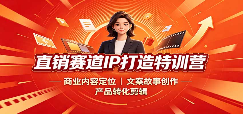 直销赛道IP打造特训营:商业内容定位,文案故事创作,产品转化剪辑-御文网