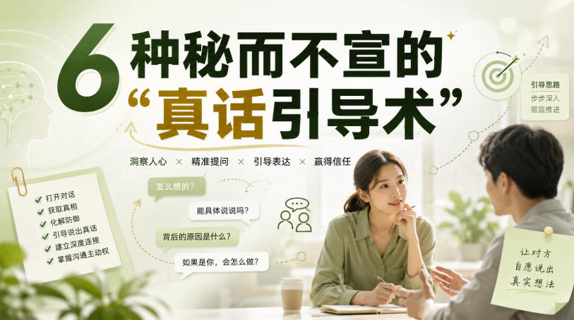 付费文章:6种秘而不宣的“真话引导术”-御文网