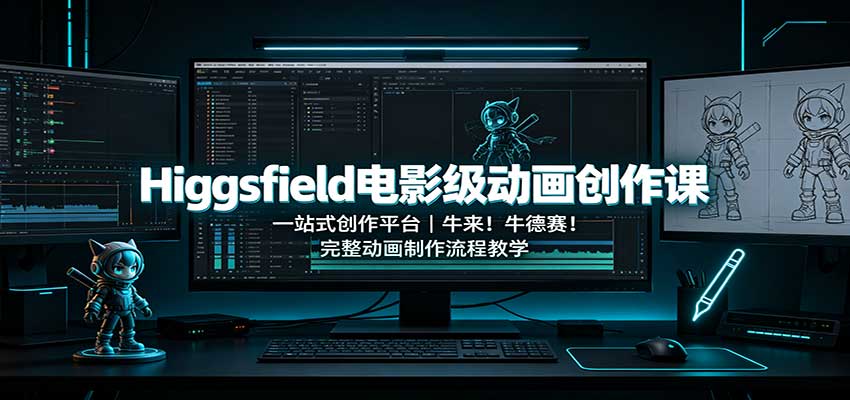 Higgsfield电影级动画创作课:一站式创作平台,牛来!牛德赛!完整动画制作流程教学-御文网