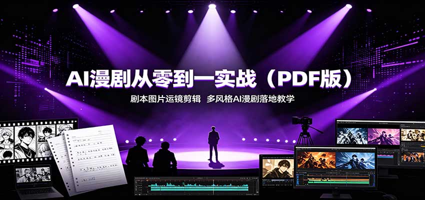 AI漫剧从零到一实战(PDF版):剧本图片运镜剪辑,多风格AI漫剧落地教学-御文网