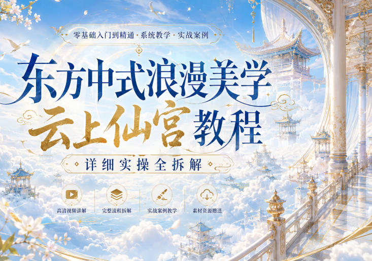 东方中式浪漫美学云上仙宫教程，详细实操全拆解-御文网