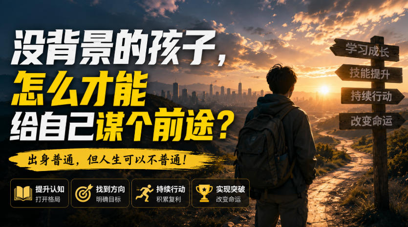 付费文章:没背景的孩子,怎么才能给自己谋个前途?-御文网
