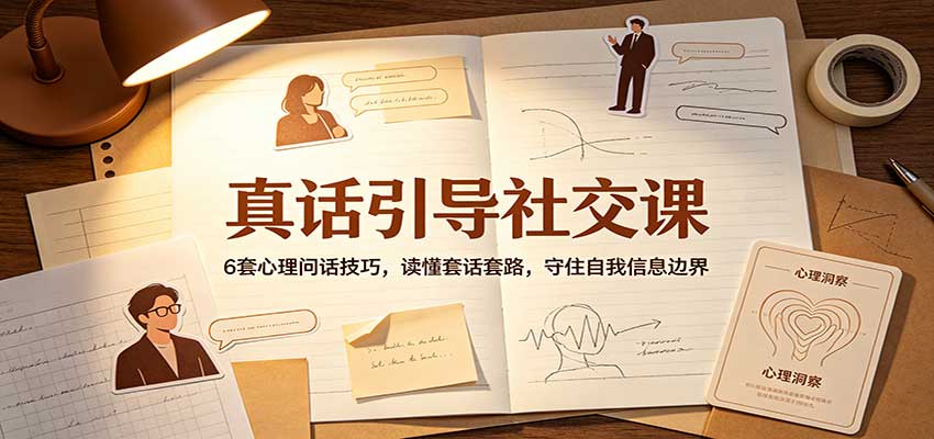 真话引导社交课：6套心理问话技巧，读懂套话套路，守住自我信息边界-御文网