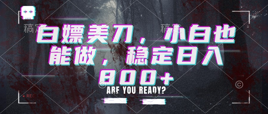 白嫖美刀，小白也能做，稳定日入800+-御文网