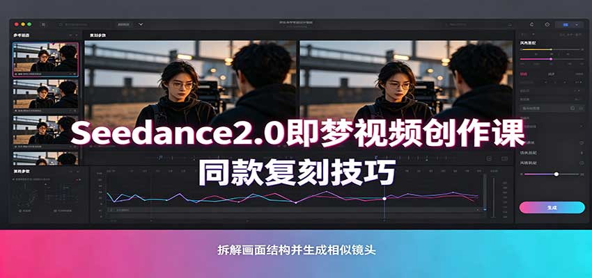 Seedance2.0即梦视频创作课：剧本式视频制作，同款复刻技巧，多行业案例落地教学-御文网