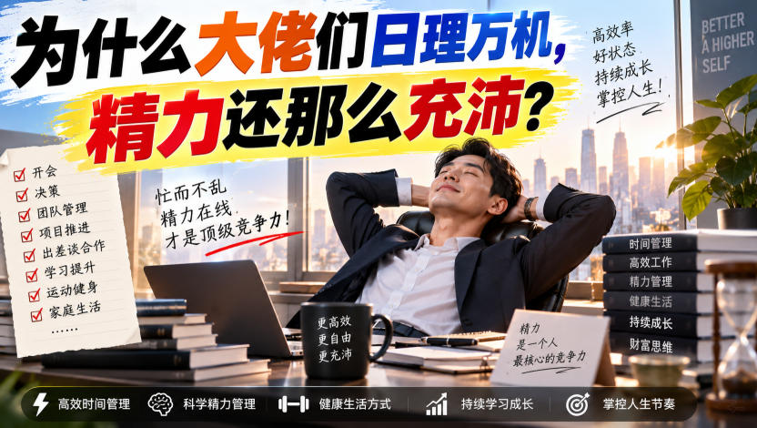 付费文章:为什么大佬们日理万机,精力还那么充沛?-御文网
