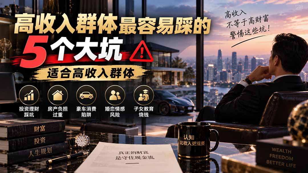付费文章:高收入群体最容易踩的5个大坑,适合高收入群体-御文网