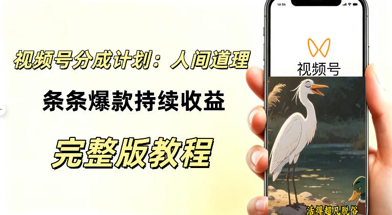 视频号新玩法之AI动漫画风励志视频，不用会画画、不用拍摄，持续化收益，详细拆解-御文网