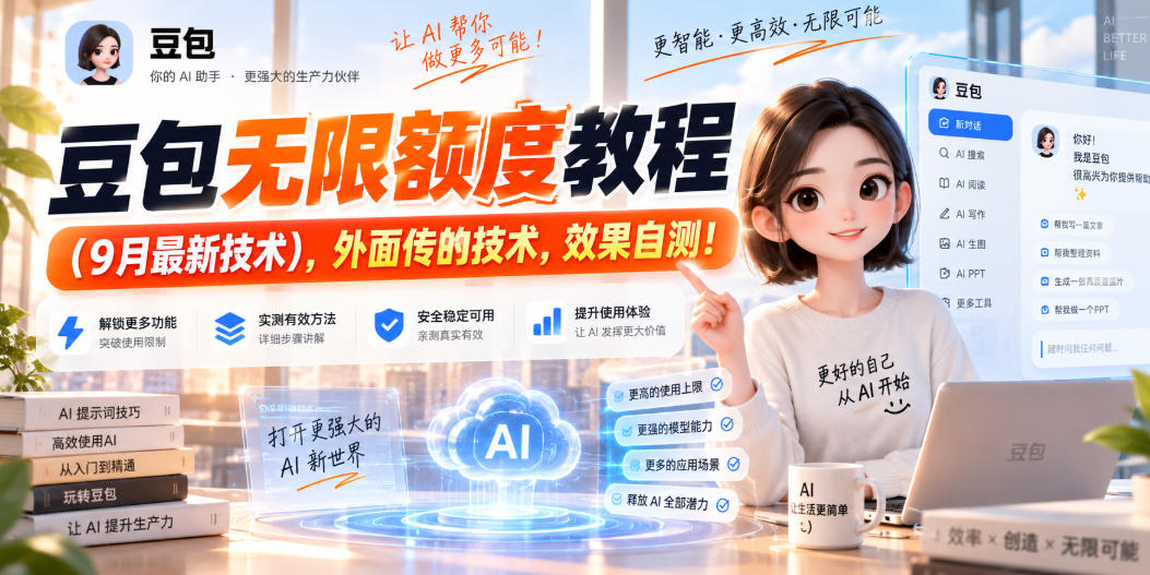 豆包无限额度教程(9月最新技术),外面传的技术,效果自测!-御文网
