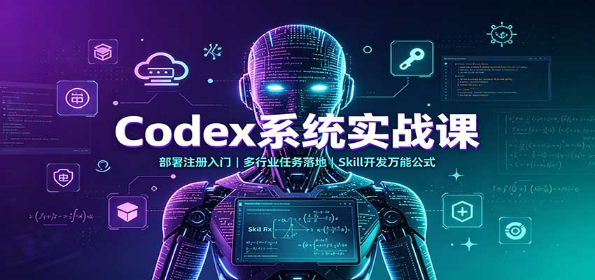 Codex系统实战课：部署注册入门，多行业任务落地，Skill开发万能公式-御文网