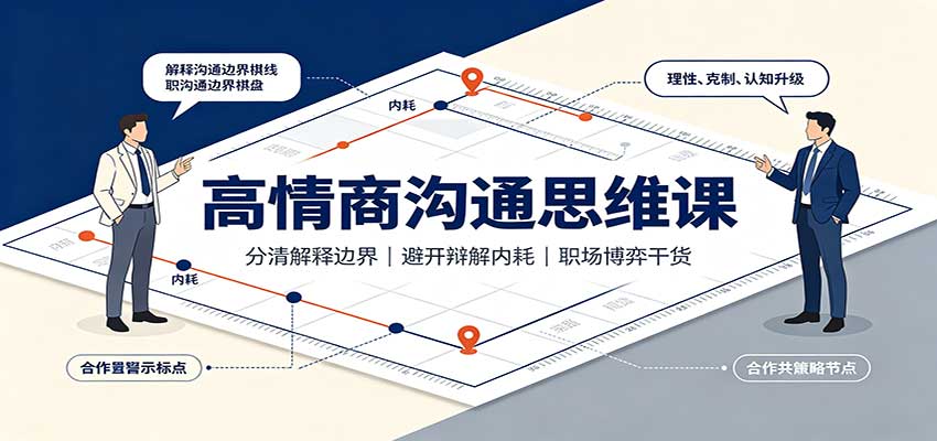高情商沟通思维课：分清解释边界，避开辩解内耗，职场博弈干货-御文网