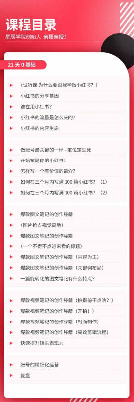 21天0基础小红书实操训练营｜从账号搭建、流量逻辑到爆款笔记、垂直变现全突破