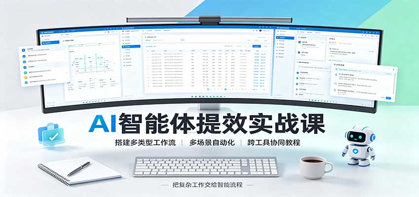 AI智能体提效实战课:搭建多类型工作流,多场景自动化,跨工具协同教程-御文网