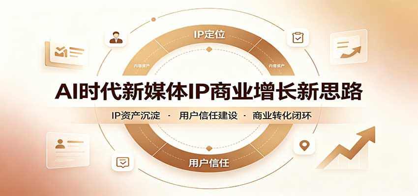 AI时代新媒体IP商业增长新思路：摒弃复杂运营套路，用极简思维打通获客路径-御文网