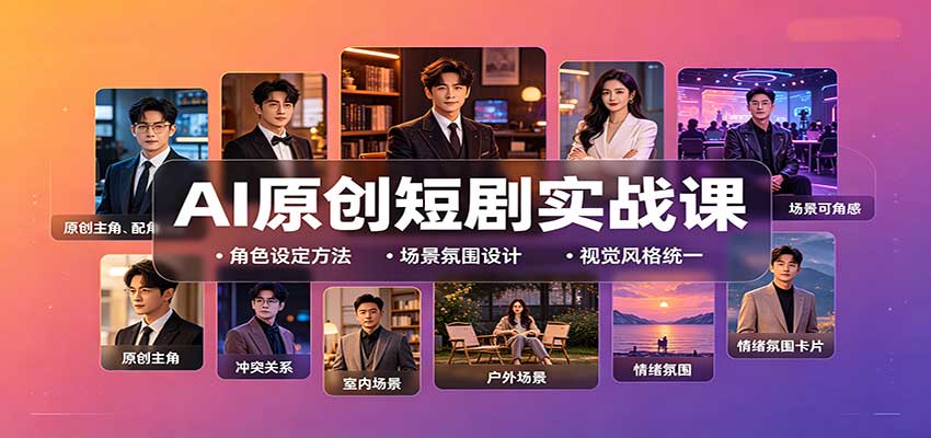 AI原创短剧实战课：从零搭建短剧创作全流程，批量产出可上线剧本-御文网