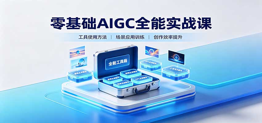 零基础AIGC全能实战课：覆盖绘画、影音、PPT、小说多场景AI创作-御文网