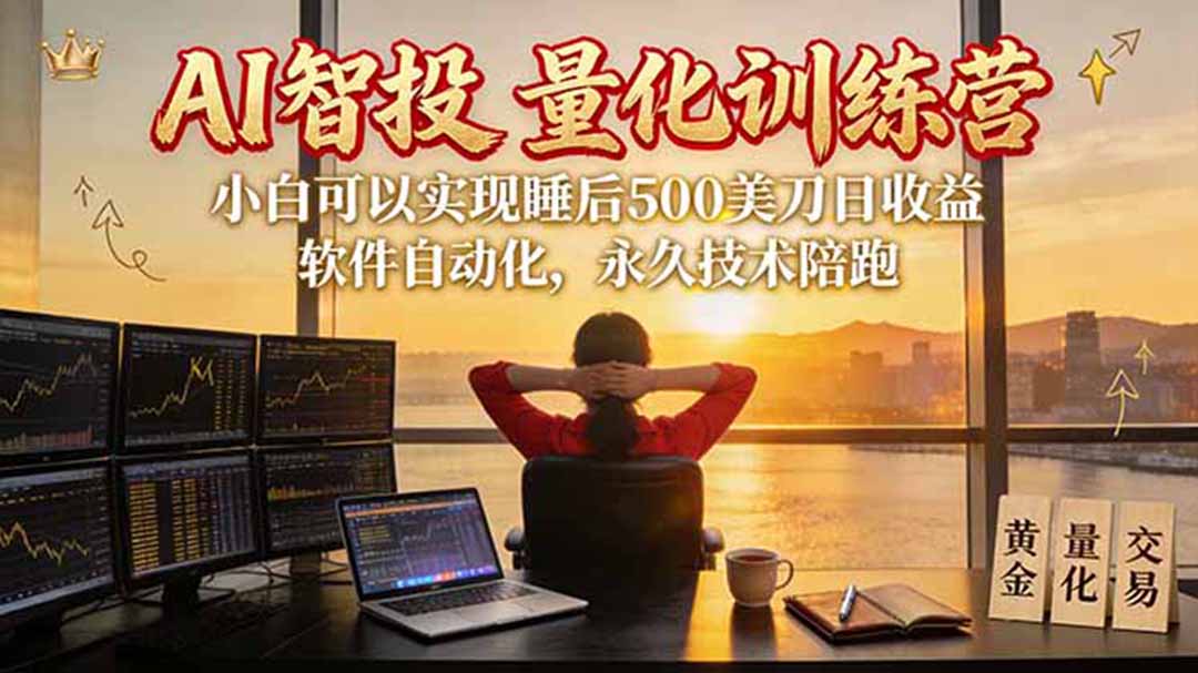 AI智投EA量化训练营【第三期】，多策略智投+防爆技术+趋势分析 ，轻松上手，矩阵放大，长期稳定。-御文网