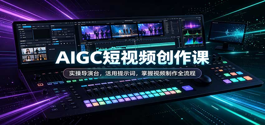 AIGC短视频创作课：实操导演台，活用提示词，掌握视频制作全流程-御文网