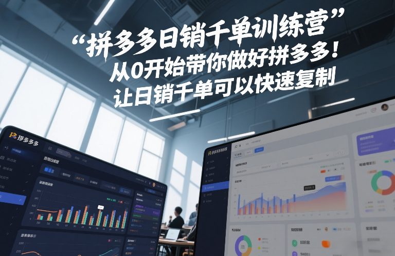 拼多多日销千单训练营,从0开始带你做好拼多多,让日销千单可以快速复制(更新26年9月)-御文网