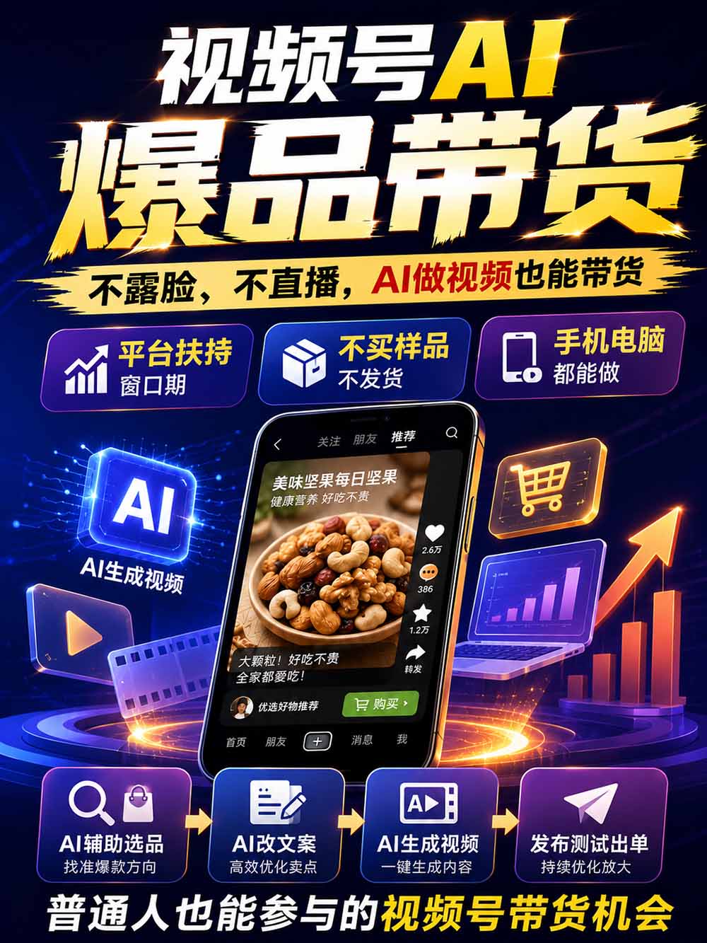 图片[2]-2026视频号AI爆品带货训练营-9月开课｜不露脸不直播，AI做视频发视频号，有人下单，你赚佣金，轻松单日佣金1000+-御文网