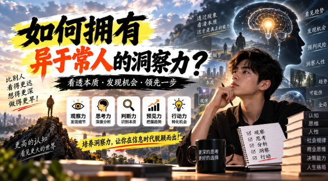 某公众号付费文章:如何拥有异于常人的洞察力?-御文网