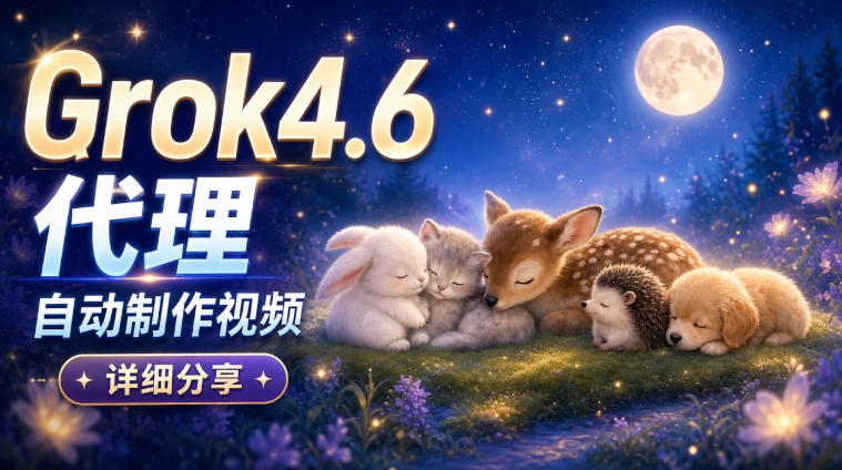Grok 4.6代理自动制作视频!从提示词到成片全流程详细分享|AI Agent实操分享-御文网