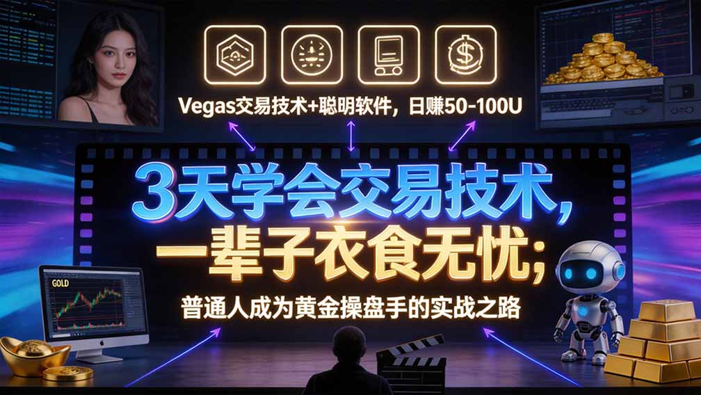 “顺势而为交易系统”3天学会交易技术，聪明软件辅助，小白也能看懂趋势交易，日入30-100U,长期稳定-御文网