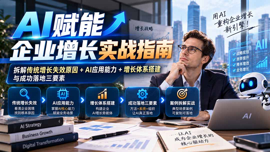 【无水印】AI赋能企业增长实战指南:拆解传统增长失效原因+AI应用能力+增长体系搭建与成功落地三要素-御文网