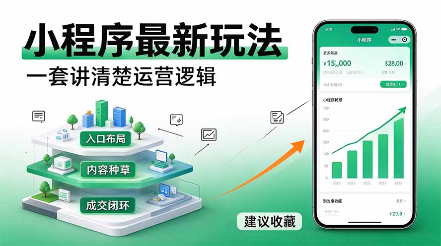 微信小程序最新玩法   四种收益来源，单日收入400+-御文网