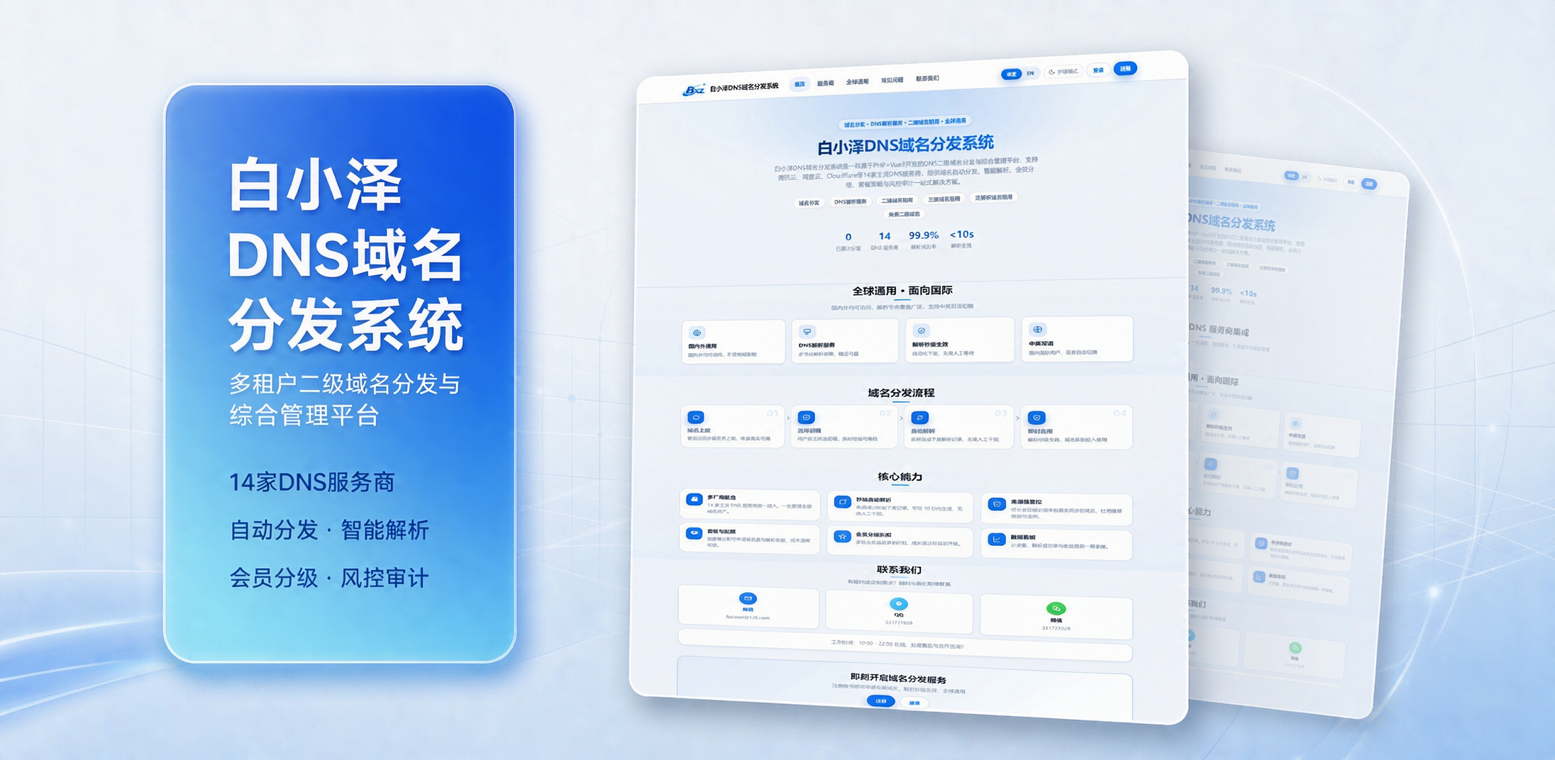 白小泽DNS域名分发系统 公测版 v1.0.0-御文网
